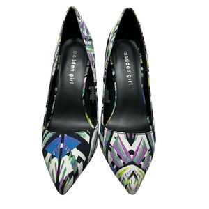 Steve Madden Madden Girl OhNice Fabric Print Heels Pumps Size 7M Stiletto Heels
